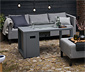 Lounge-Sofa mit Sunbrella®-Stoff, mittelgrau