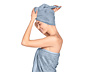 Turban-Handtuch, hellblau