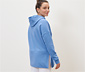 Langes Kapuzensweatshirt hellblau