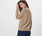 Zopfstrickpullover, creme meliert