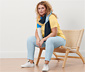 Basic T-Shirt, gelb