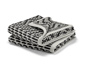 2 Jacquard-Handtücher, schwarz-beige