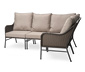 Loungeecke mit Polyrattangeflecht