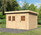 Karibu Gartenhaus mit 2 separaten Räumen »Tansila 3«, natur, 28 mm