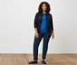 Shirt mit 3/4-Arm, kobaltblau