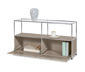 Sideboard Metall »CN3« mit 2 Klappen und Glasböden, taupe