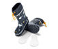 Kinder-Regenstiefel, dunkelblau mit Regenschirm-Print