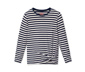 Langarmshirt mit Knotendetail, blau-weiß gestreift