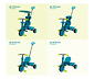 TP Toys 4-in-1-Dreirad »Dino«, blau