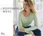 NAH/STUDIO Langarmshirt | Wolle, salbei