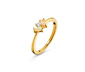 Ring, 925 Silber vergoldet, mit farbigen Zirkonia