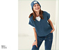NAH/STUDIO Zopfmuster-Mütze | recycelter Cashmere und Merinowolle, blue melange