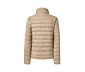 Steppjacke mit Strickkragen, beige