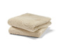 2 Jacquard-Handtücher, creme