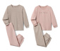 2 Kinder-Pyjamas, lang, rosa