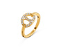 Ring Schiffsanker mit Glaskristallen