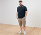 Piqué-Poloshirt, navy
