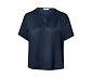 Satin-Tunikabluse, navy