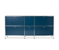 Sideboard Metall »CN3« groß mit 6 Klappenfächern, blau