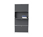 Highboard Metall »CN3« mit 4 Klappenfächern, grau