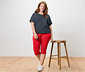 3/4-Stretchhose, rot