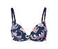 Softschalen-BH, blau mit Blumen