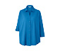 Piqué-Jerseybluse, azurblau
