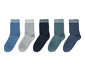 5 Paar Socken, blau, grau, grün