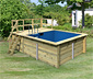 Karibu Rechteck-Gartenpool-Set »Modell 1«, ca. 460 x 350 cm