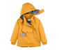 Thermo-Regenjacke mit asymmetrischem Reißverschluss, gelb