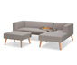 Premium-Lounge-Set mit Sitzhocker und Tablett