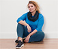 Shirt mit 3/4-Arm, azurblau