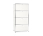Highboard Metall »CN3« mit 4 Klappenfächern, weiß