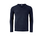 Cashmere-Pullover mit V-Ausschnitt, dunkelblau
