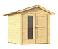 Weka Gerätehaus mit Fenster, 21 mm (224 A Gr. 1), naturfarben