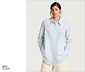 NAH/STUDIO Longbluse | Bio-Baumwolle, blau