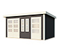 Karibu Gartenhaus mit 2 separaten Räumen, 38 mm (Sanura 4)