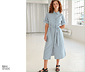 NAH/STUDIO Seersucker-Kleid | Baumwolle, Stormy Grey