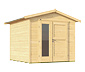 Weka Gerätehaus mit Fenster, 21 mm (224 A Gr. 2), naturfarben