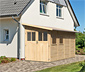 Karibu Anlehn-Gerätehaus, 19 mm (Wandala 4), natur