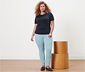 Basic T-Shirt, dunkelblau