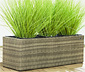 Pflanzgefäß aus Polyrattan, Breite ca. 102 cm, naturfarben
