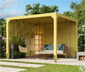 Karibu Pavillon mit 2 Schutz-Wänden, 28 mm (Markaska)