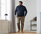 Merino-Pullover mit Rundhalsausschnitt, dunkelblau