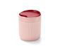 Porzellanbecher mit Deckel, rosa
