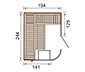 WEKA-Design-Sauna »Holm« mit 9,0-kW-Bio-Aktivofen