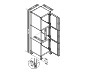 Rollcontainer Metall »CN3« mit 3 Türen, grau