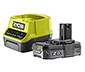 RYOBI 18 V One+ Brushless Akku-Einhand-Kettensäge-Set