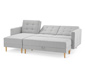 Federkern-Eckschlafsofa »Just Relax« mit Stauraumbank, hellgrau