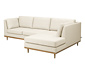 Ecksofa »Larsen«, beige, rechts